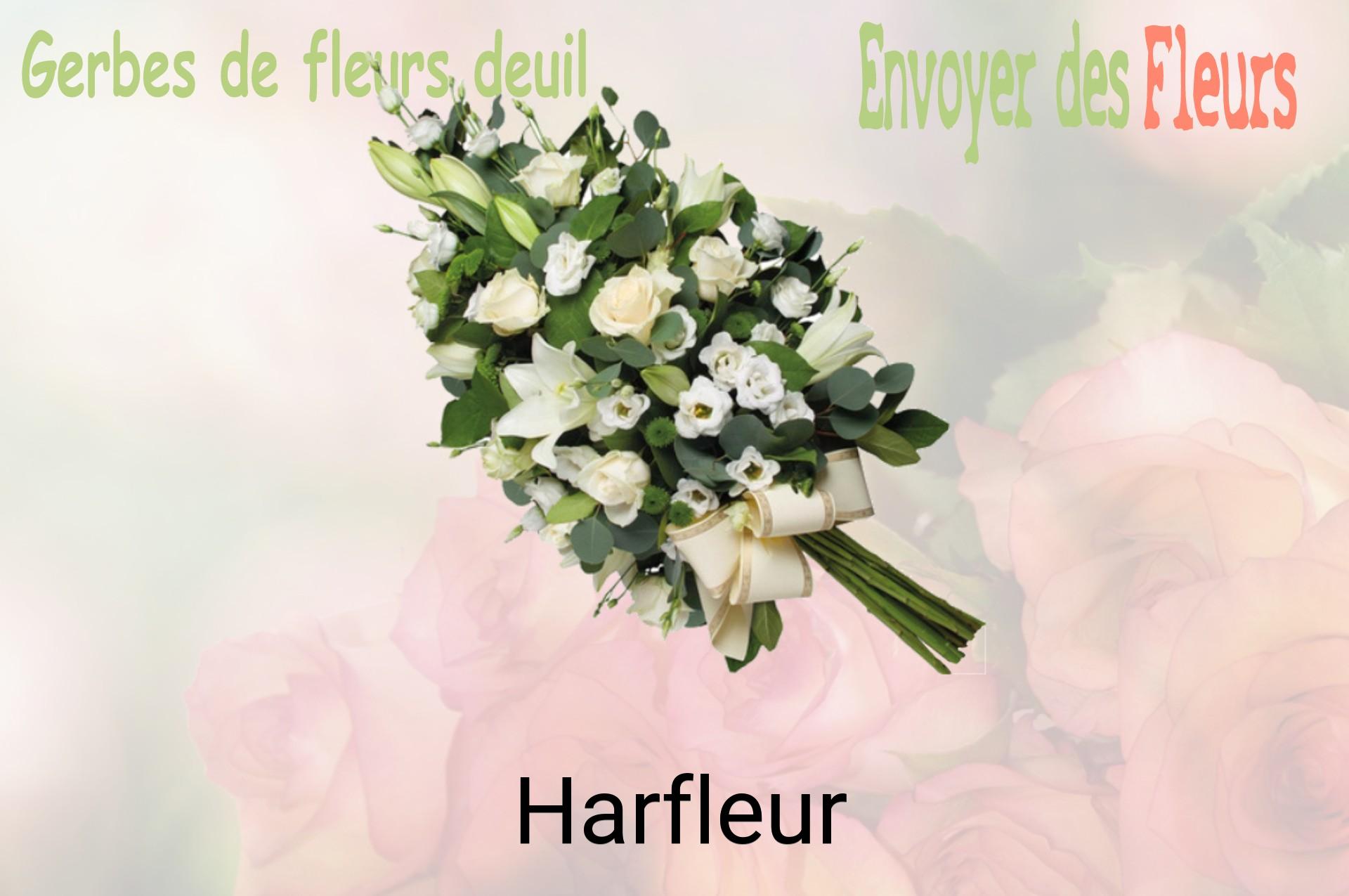 Gerbe de fleurs de deuil livrée à Harfleur